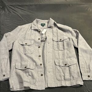 J. Crew Linen-cotton blend twill shirt-jacket